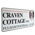 FULHAM FC "CRAVEN COTTAGE" TARGA IN METALLO