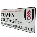 FULHAM FC "CRAVEN COTTAGE" TARGA IN METALLO