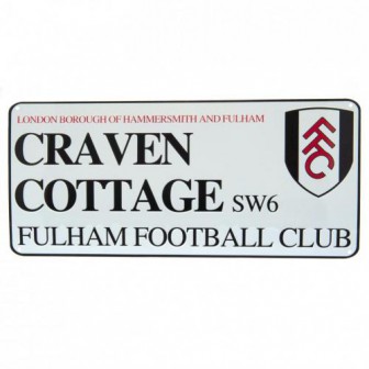 FULHAM FC "CRAVEN COTTAGE" METAL STREET SIGN