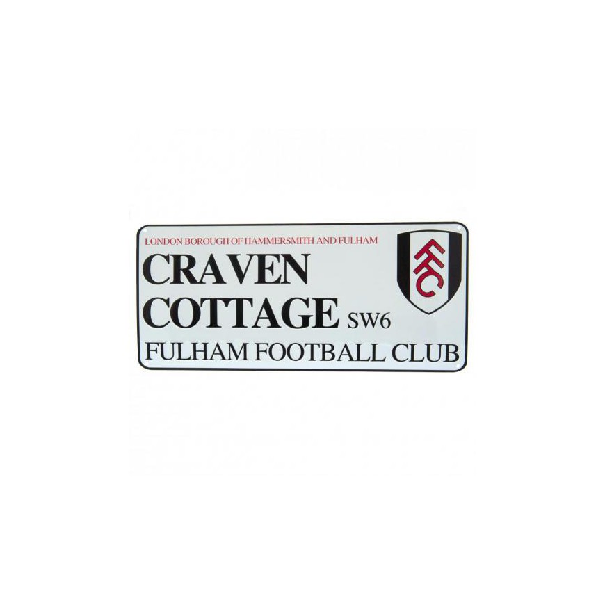 FULHAM FC "CRAVEN COTTAGE" TARGA IN METALLO