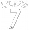 2008-09 NAPOLI LAVEZZI 7 NAMESET KIT NOME E NUMERO HOME
