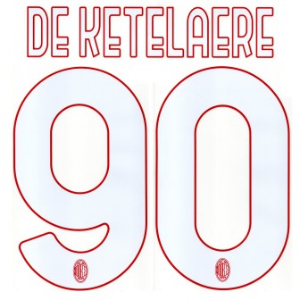 2022-23 AC MILAN NAMESET HOME DE KETELAERE 90