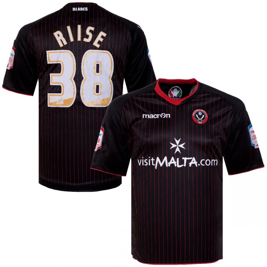 2010-11 SHEFFIELD UNITED FC HOME SHIRT RIISE 38 - LARGE
