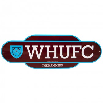 WEST HAM UNITED FC TARGA RETRO IN METALLO