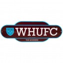 WEST HAM UNITED FC TARGA RETRO IN METALLO