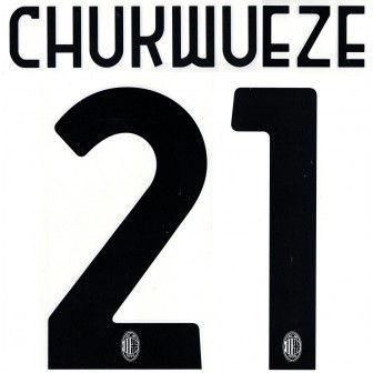 2022-23 AC MILAN OFFICIAL NAMESET HOME CHUKWUEZE 21