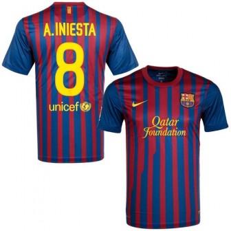 NIKE - 2011-12  FC BARCELONA HOME SHIRT INIESTA 8 - M (new with tags)