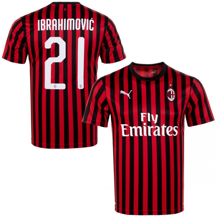 2019-20 AC MILAN HOME SHIRT PUMA IBRAHIMOVIC 11 - MEDIUM