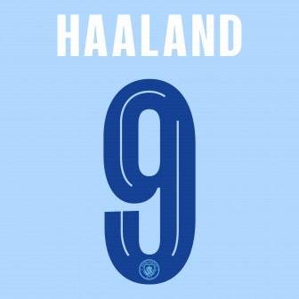 2023-24 MAN CITY FC NAMESET EURO HOME HAALAND 9