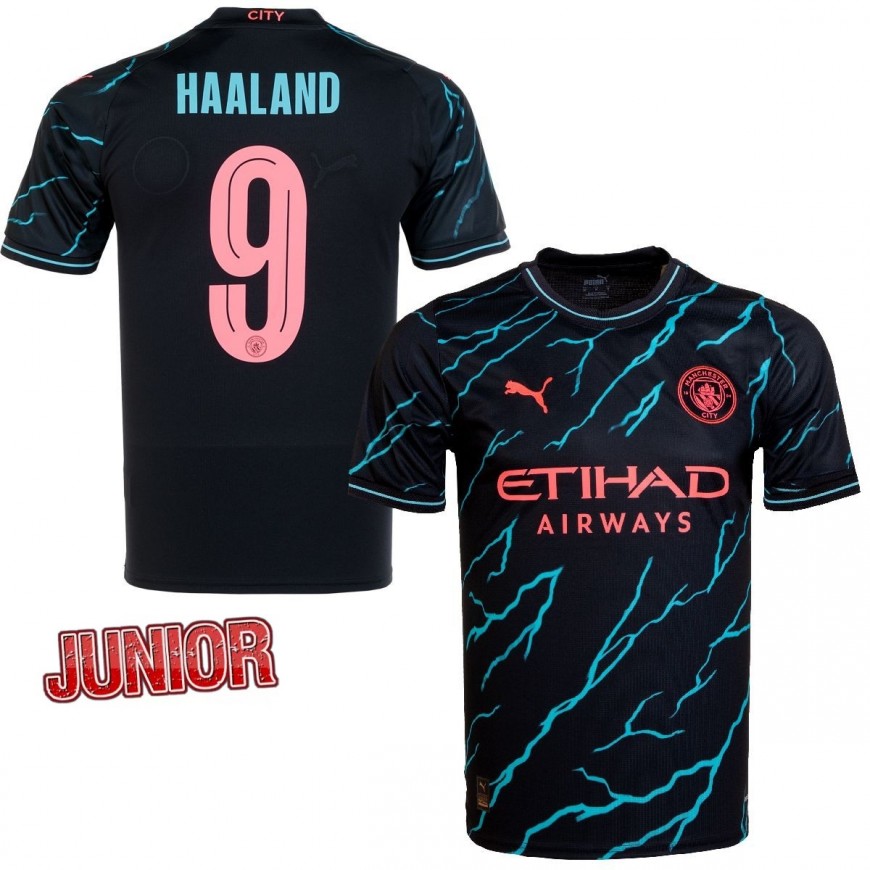 2023-24 MANCHESTER CITY MAGLIA HOME BAMBINO HAALAND 9