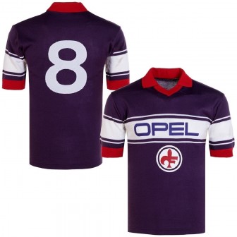 1984-85 FIORENTINA HOME ENNERRE-REISSUE SHIRT N. 8 (SOCRATES) - LARGE