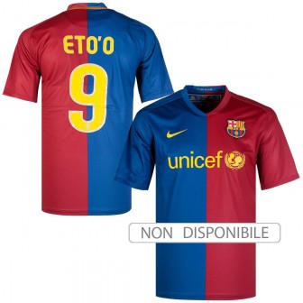 2007-08 FC BARCELONA HOME SHIRT ETO'O 9 - L (new with tags)