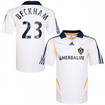 2007-08 LOS ANGELES GALAXY HOME SHIRT BECKHAM 23 - L - (new with tags)