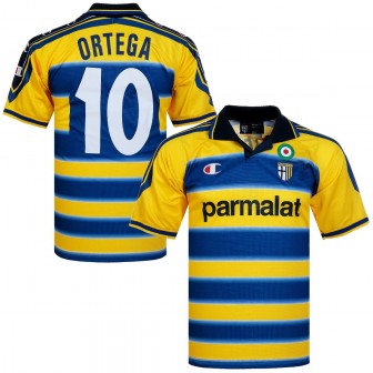 CHAMPION - 1999-00 PARMA HOME SHIRT ORTEGA 10 - XL  (9/10)