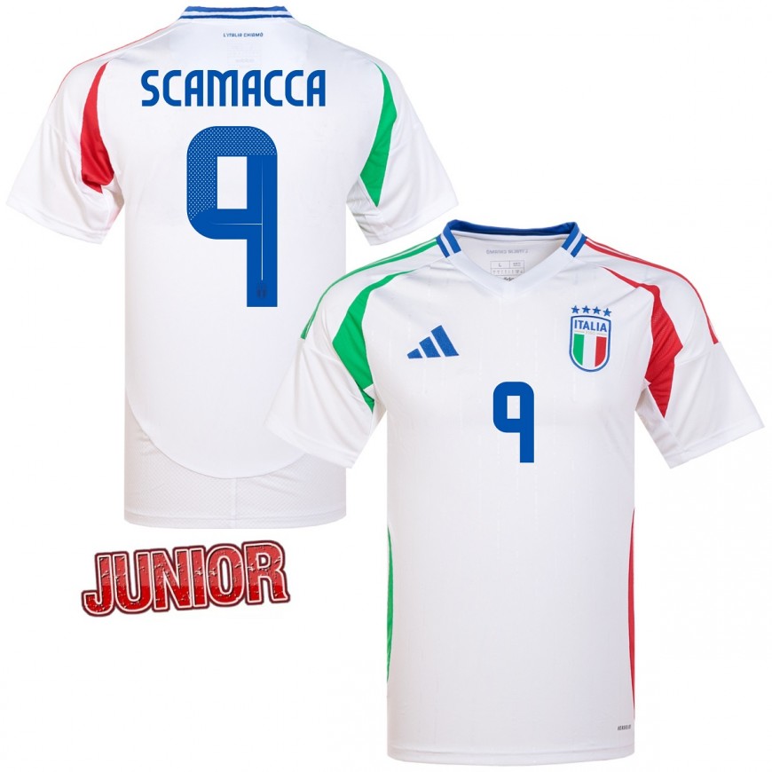 ADIDAS - 2024-25 ITALY FIGC AWAY SHIRT KIDS SCAMACCA 9