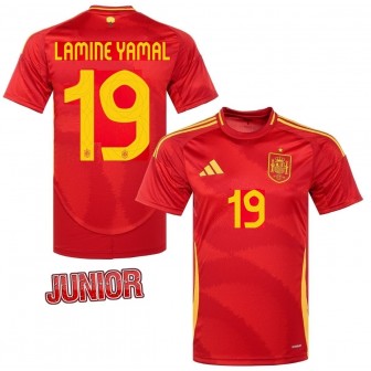 ADIDAS - 2024-25 SPAIN HOME SHIRT LAMINE YAMAL 19 KIDS