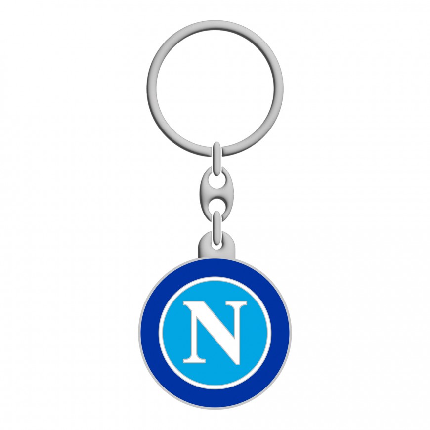 ssc napoli portachiavi in metallo smaltato