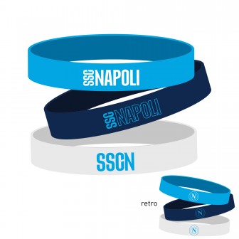 ssc napoli kit 3 braccialetti in silicone