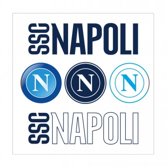 ssc napoli set adesivi assortiti