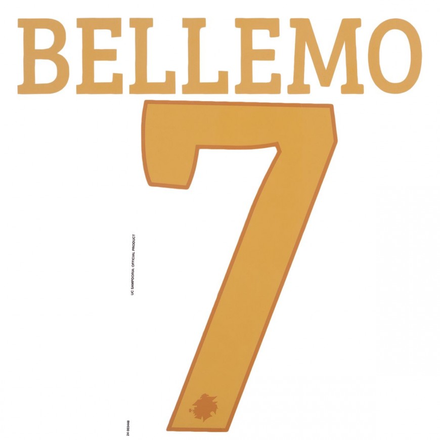 2024-25 SAMPDORIA OFFICIAL AWAY NAMESET BELLEMO 7