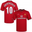 umbro - 2000-01 manchester united home shirt sheringham 10 (L) 9/10