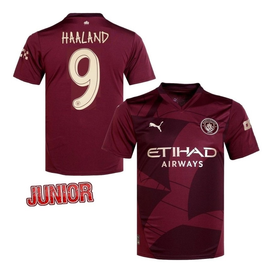 puma - 2024-25 manchester city third shirt haaland 9 kids