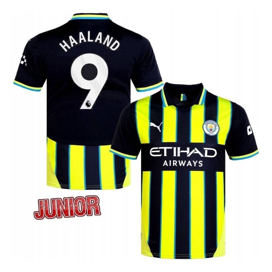 puma - 2024-25 manchester city away shirt haaland 9 kids