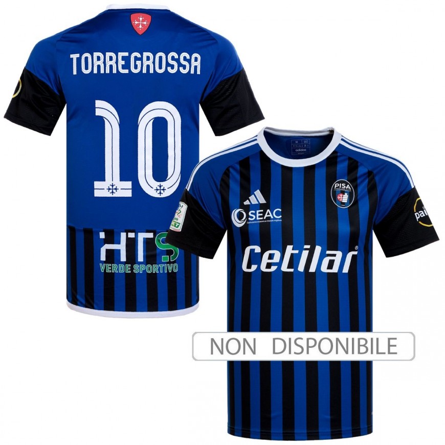 ADIDAS 2023-24 PISA MATCH WORN ISSUED SHIRT TORREGROSSA 10 - MEDIUM