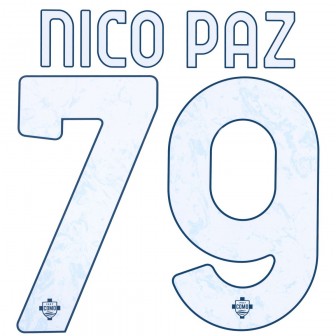 2024-25 COMO OFFICIAL HOME NAMESET NICO PAZ 79