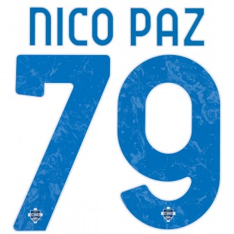 2024-25 COMO OFFICIAL AWAY NAMESET NICO PAZ 79