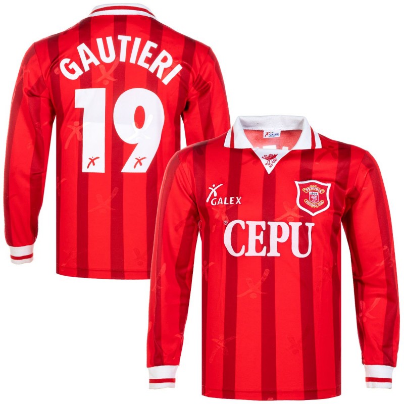 galex 1996-97 perugia home l/s shirt gautieri 19 (M) 8/10