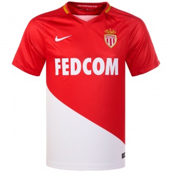 nike - 2017-18 as monaco home shirt