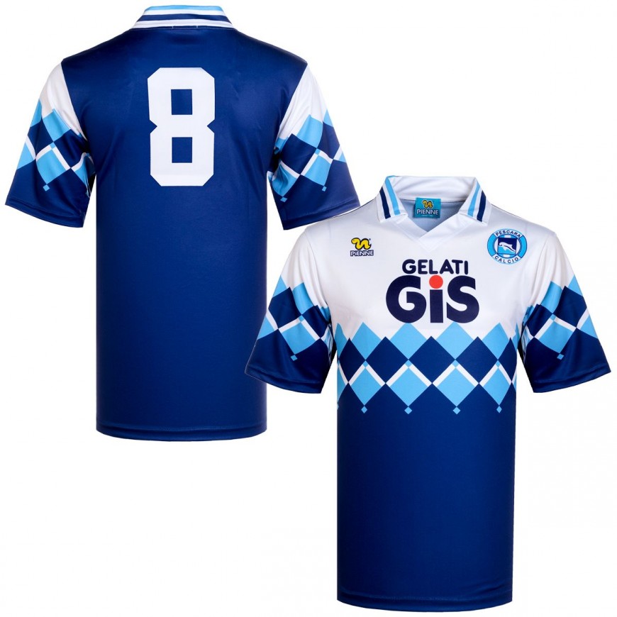 pienne - 1992-93 pescara home reissue shirt n. 9 (Borgonovo)