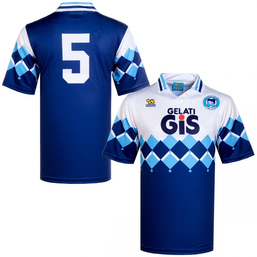 pienne - 1992-93 pescara home reissue shirt n. 5 (Dicara)