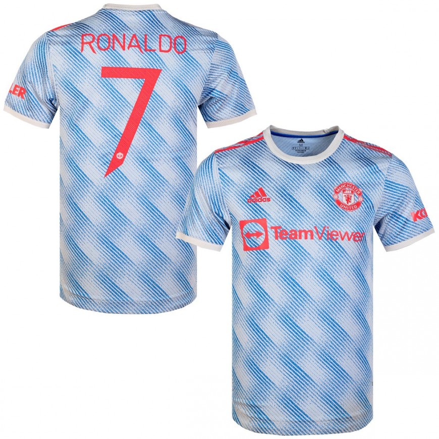 ADIDAS - 2021-22 MANCHESTER UNITED AWAY AUTHENTIC SHIRT RONALDO 7 (M) 9/10