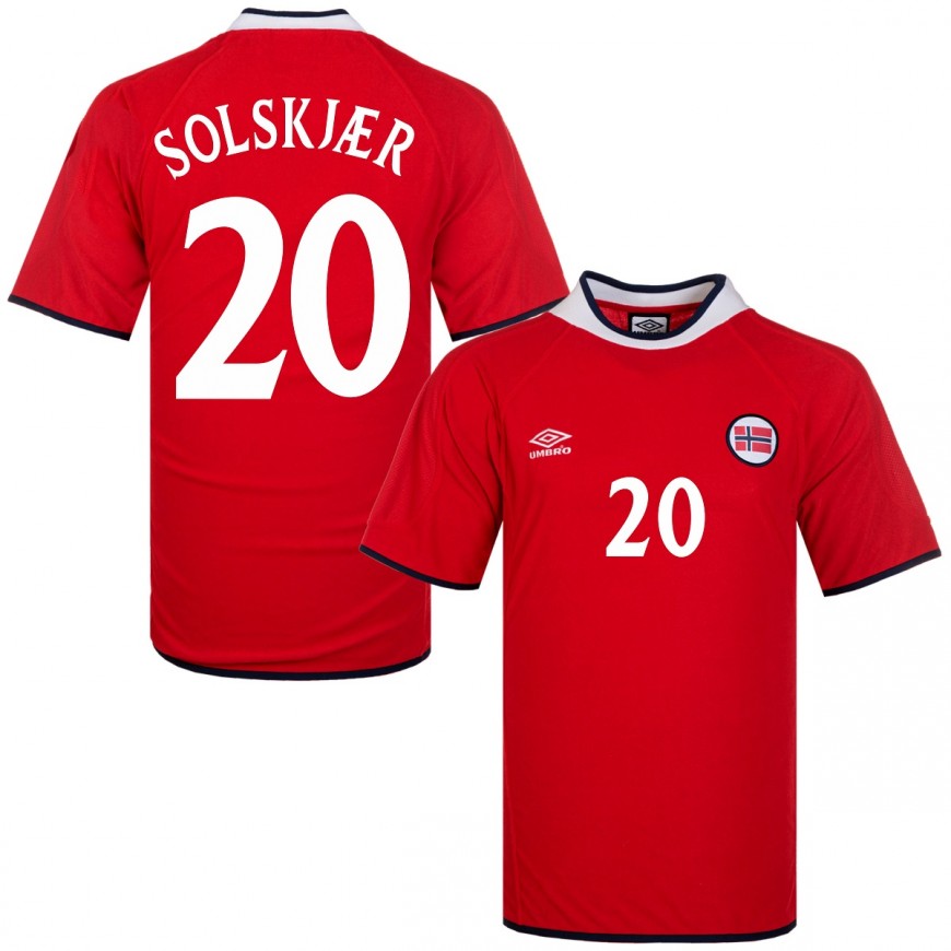 umbro - 2000-02  norway home shirt solskjaer 20 (L)