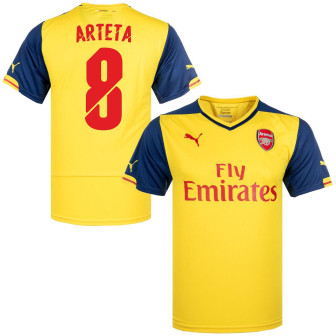 puma - 2014-15 arsenal away shirt arteta 8 (L)