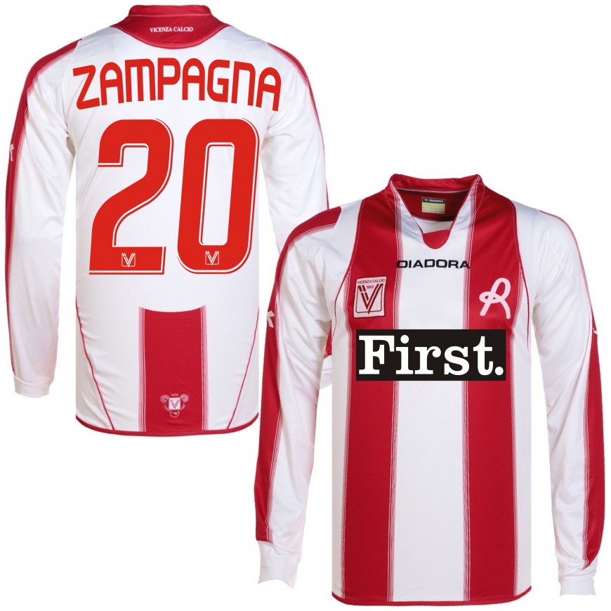 diadora - 2008-09 vicenza home l/s shirt Zampagna 9 (XL) 9/10