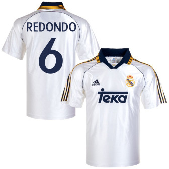 adidas - 1999-00 real madrid home reissue shirt redondo 6