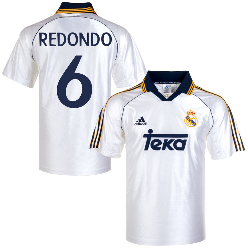 adidas - 1999-00 real madrid home reissue shirt redondo 6