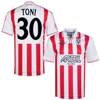 umbro - 2000-01 vicenza home shirt toni 30 (XL)