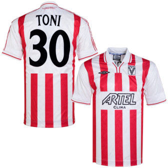 umbro - 2000-01 vicenza home shirt toni 30 (XL)