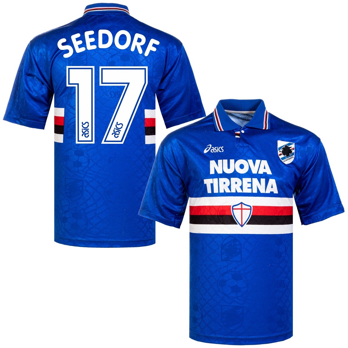 asics - 1995-96 sampdoria home shirt seedorf 17 (L) - La