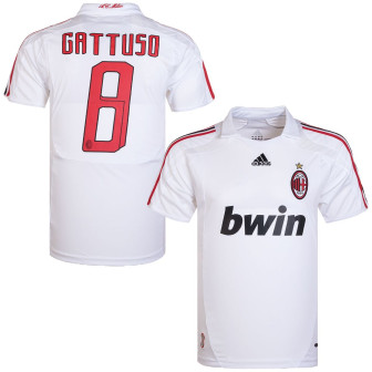 adidas - 2008-09 milan home shirt gattuso 8 (L)