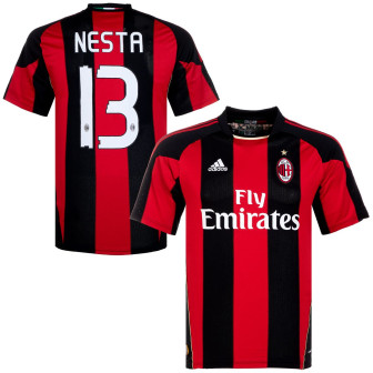 adidas - 2010-11 milan home shirt ronaldinho 80 (M) 9/10
