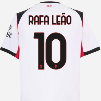 2025-26 milan official away  adult nameset rafa leao 10