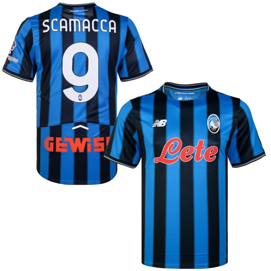 new balance - 2025-26 atalanta home shirt de scamacca 9