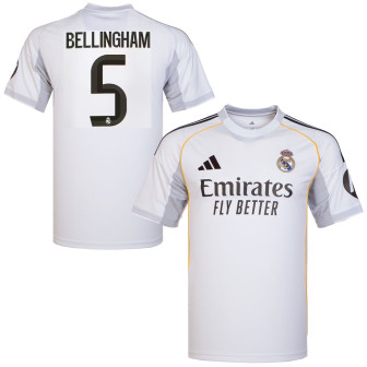 adidas - 2025-26 real madrid home shirt bellingham 5