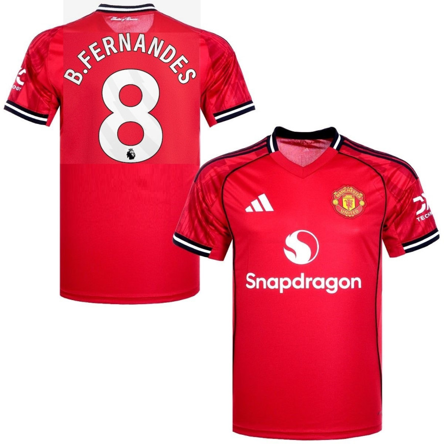 adidas - 2025-26 manchester united home shirt b.fernandes 8