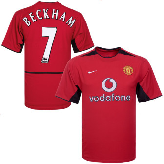 nike - 2003-04 manchester united home shirt beckham 7 (L)